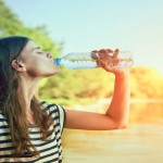 Woman drinking water
